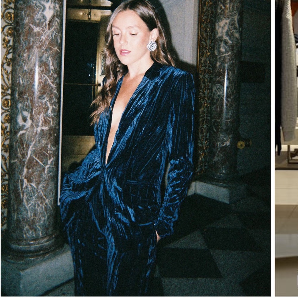BLAZER - WAYF x Emma Rose Pierre Velvet Blazer